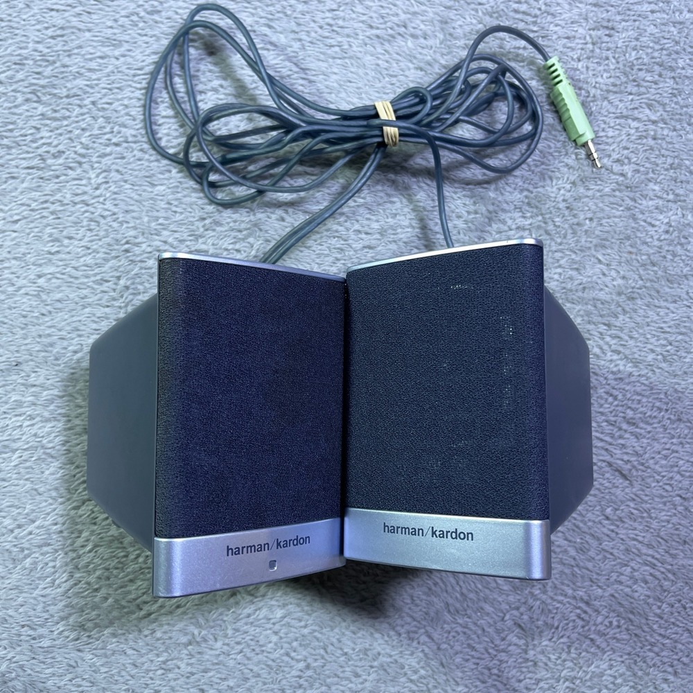 Harman Kardon Computer Speakers 12V 1A Subwoofer Output Volume Control Headphone